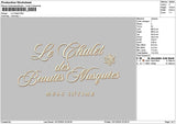 Chalettext 01 Embroidery File 6 sizes