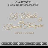 Chalettext 01 Embroidery File 6 sizes