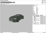 Black Car 0807a Embroidery File 6 sizes