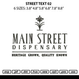 Street Text 02 Embroidery File 6 sizes