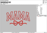Mamabow V03 Embroidery File 6 sizes
