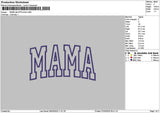 Mama Tall App Embroidery File 6 sizes