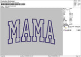 Mama Tall App Embroidery File 6 sizes