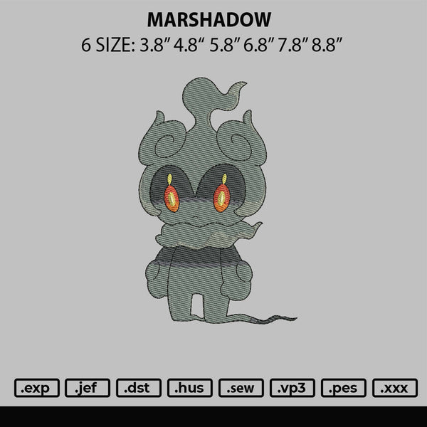 Marshadow Embroidery File 6 sizes