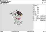 Cat Graduation Embroidery File 6 sizes