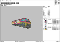 Train 2601 Embroidery File 6 sizes