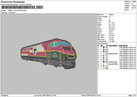 Train 2601 Embroidery File 6 sizes