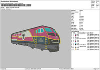 Train 2601 Embroidery File 6 sizes