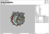 Bulldog 0109 Embroidery File 6 sizes
