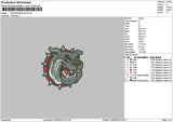 Bulldog 0109 Embroidery File 6 sizes