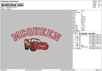Mcqueen0812 Embroidery File 6 sizes
