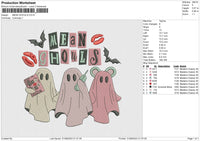 MEAN GHOULS Embroidery File 6 size