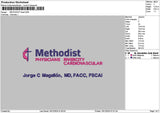 Methodisttext 01 Embroidery File 6 sizes