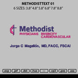 Methodisttext 01 Embroidery File 6 sizes
