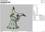 Mimikyu V2 Embroiery File 6 sizes