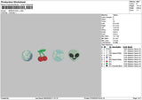 Alienicon Embroidery File 6 sizes