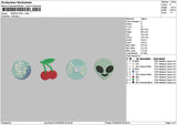 Alienicon Embroidery File 6 sizes