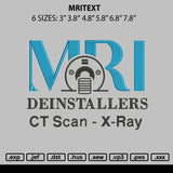 Mritext embroidery File 6 sizes