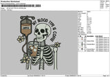 Bloodtext 0909 Embroidery File 6 sizes