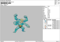Machamp Embroidery File 6 sizes