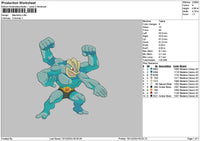 Machamp Embroidery File 6 sizes