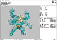 Machamp Embroidery File 6 sizes