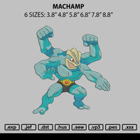 Machamp Embroidery File 6 sizes