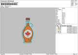 Syrup Bottle Embroidery File 6 sizes
