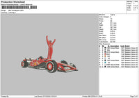Sport Car 0812 Embroidery File 6 sizes