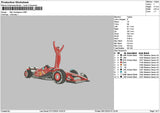 Sport Car 0812 Embroidery File 6 sizes