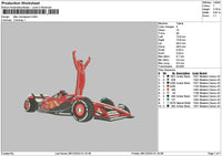 Sport Car 0812 Embroidery File 6 sizes