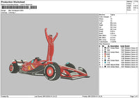 Sport Car 0812 Embroidery File 6 sizes