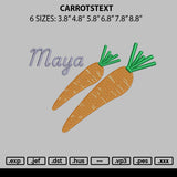 Carrotstext Embroidery File 6 sizes