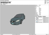 Car 0308 Embroidery File 6 sizes