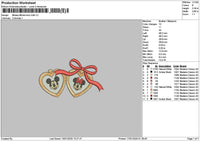 Mickeyheart Charm Embroidery File 6 sizes