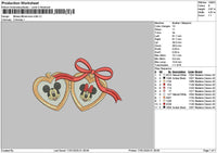 Mickeyheart Charm Embroidery File 6 sizes