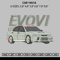 Car 1901a Embroidery File 6 sizes