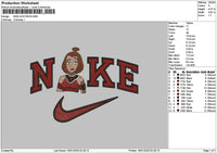 Nike Suki 01 Embroidery File 6 sizes