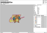 Nike Charizard Embroidery File 6 sizes
