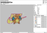 Nike Charizard Embroidery File 6 sizes