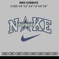 Nike Cowboys Embroidery File 6 sizes