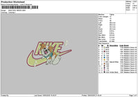 Nike Dog 1802 Embroidery File 6 sizes