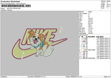Nike Dog 1802 Embroidery File 6 sizes
