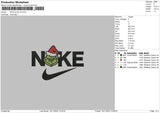 Nike Grinch V6 Embroidery File 6 sizes