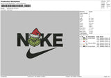 Nike Grinch V6 Embroidery File 6 sizes