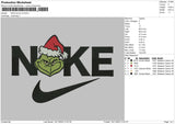 Nike Grinch V6 Embroidery File 6 sizes