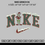 Nike Grinch V6 Embroidery File 6 sizes