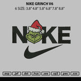 Nike Grinch V6 Embroidery File 6 sizes