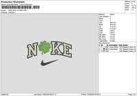 Nike Leaf 1402 Embroidery File 6 sizes