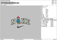 Nike Bear 1612 Embroidery File 6 sizes